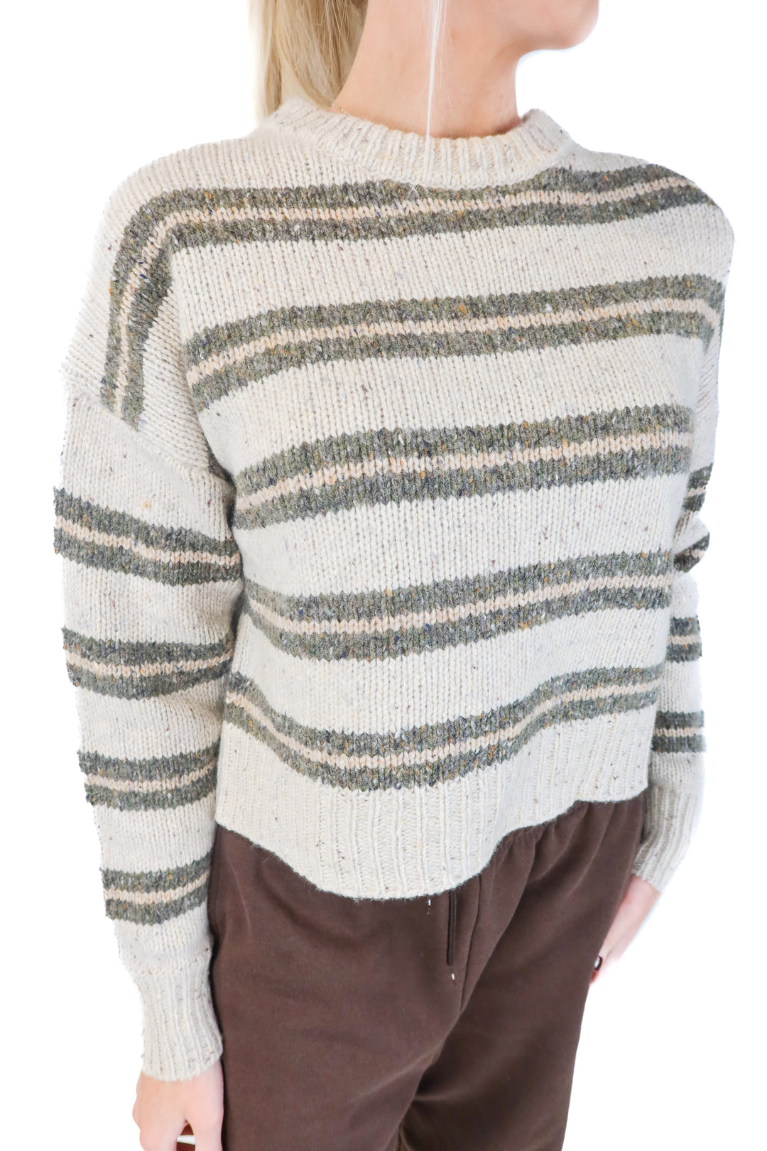 spiritual gangster striped sweater (xs)
