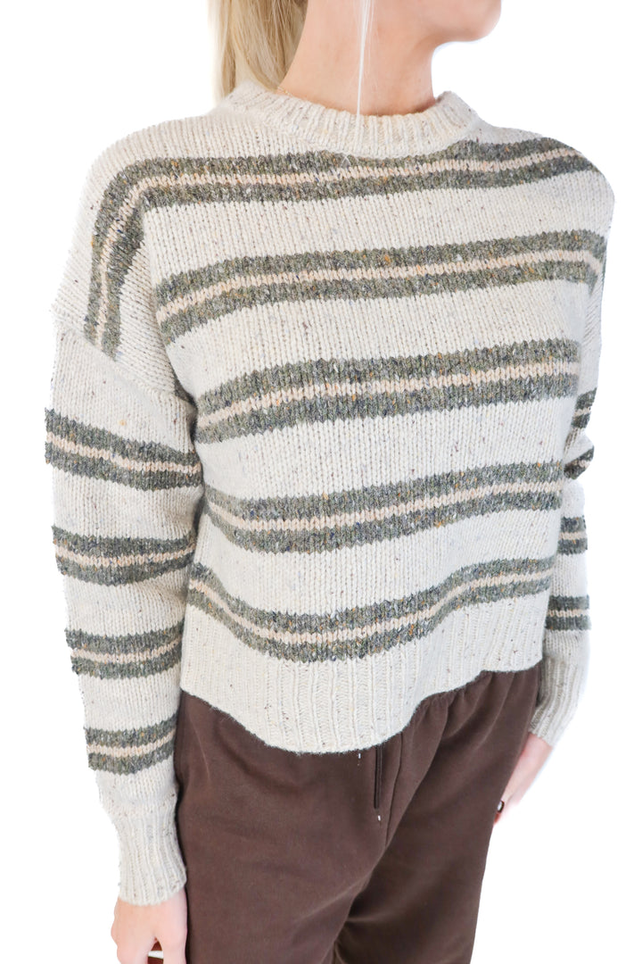 spiritual gangster striped sweater (xs)