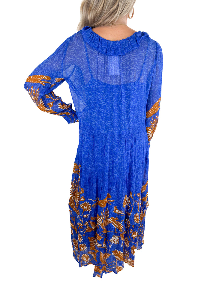 Anthropologie The Marais Printed Chiffon Maxi Dress (XSP)