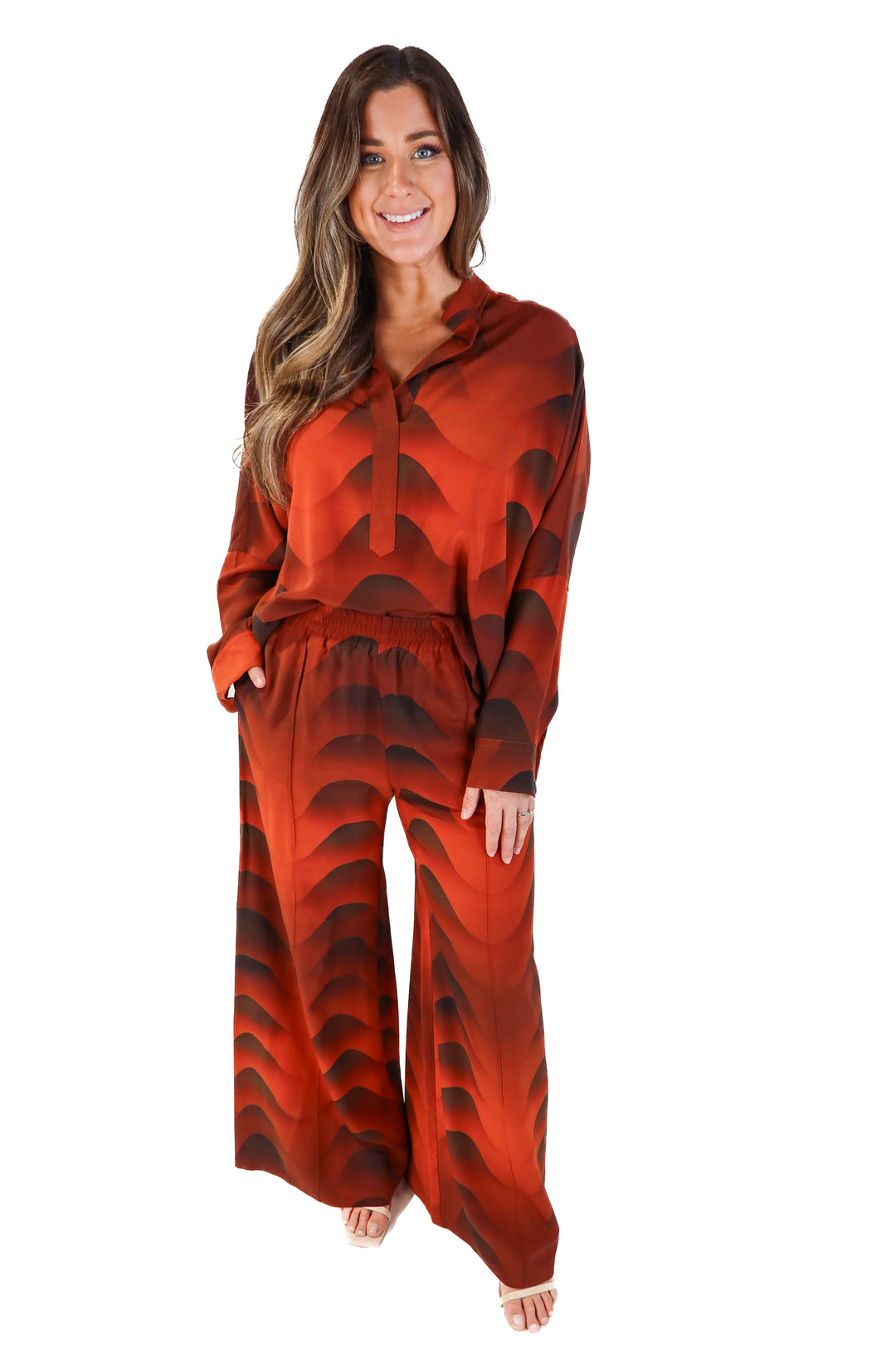 ODEEH orange printed set (36 size 4-6; retails for $1,295)