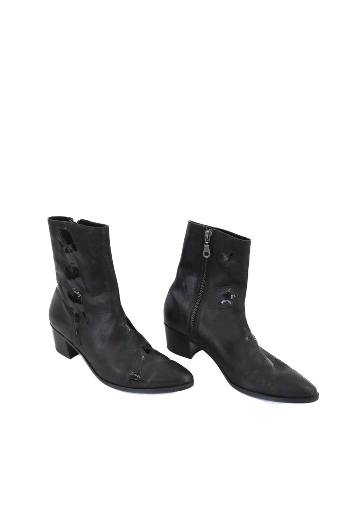 modern vice black boots w/ stars (37; retail $598)