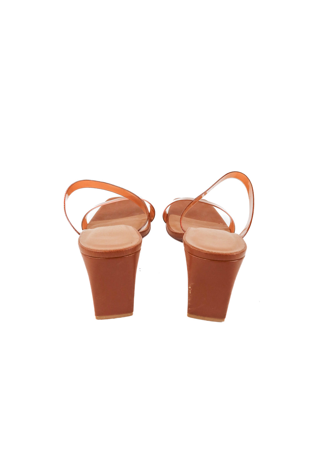 chinese laundry brown clear heels (9; retail $69.95)