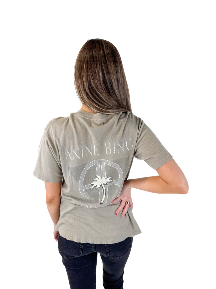 Anine Bing grey palm tree t-shirt (XS; retails $120)