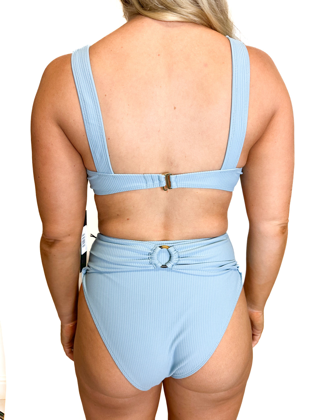House of Harlow Blue Ribbed Bikini NWT (S)