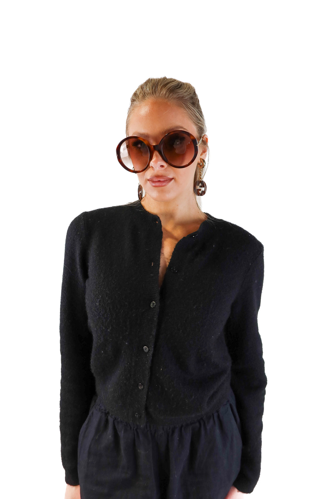 Gucci tortoise shell round sunglasses (retail $695)