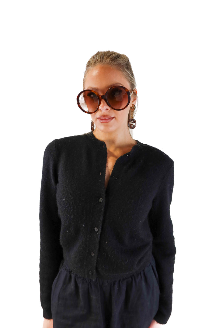 Gucci tortoise shell round sunglasses (retail $695)