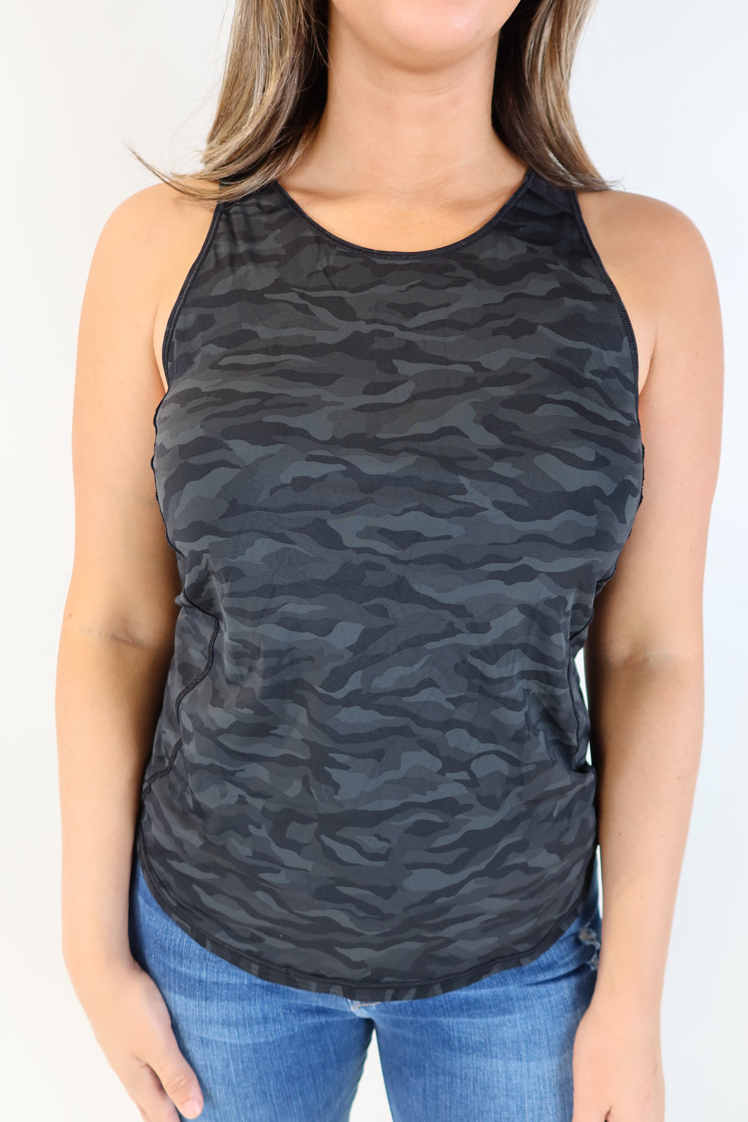 Lululemon camo mesh active tank (M; retail $58)