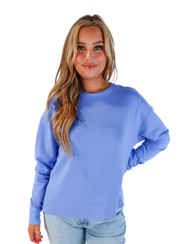 Travis Mathew periwinkle Crewneck (m; retail $119.95)
