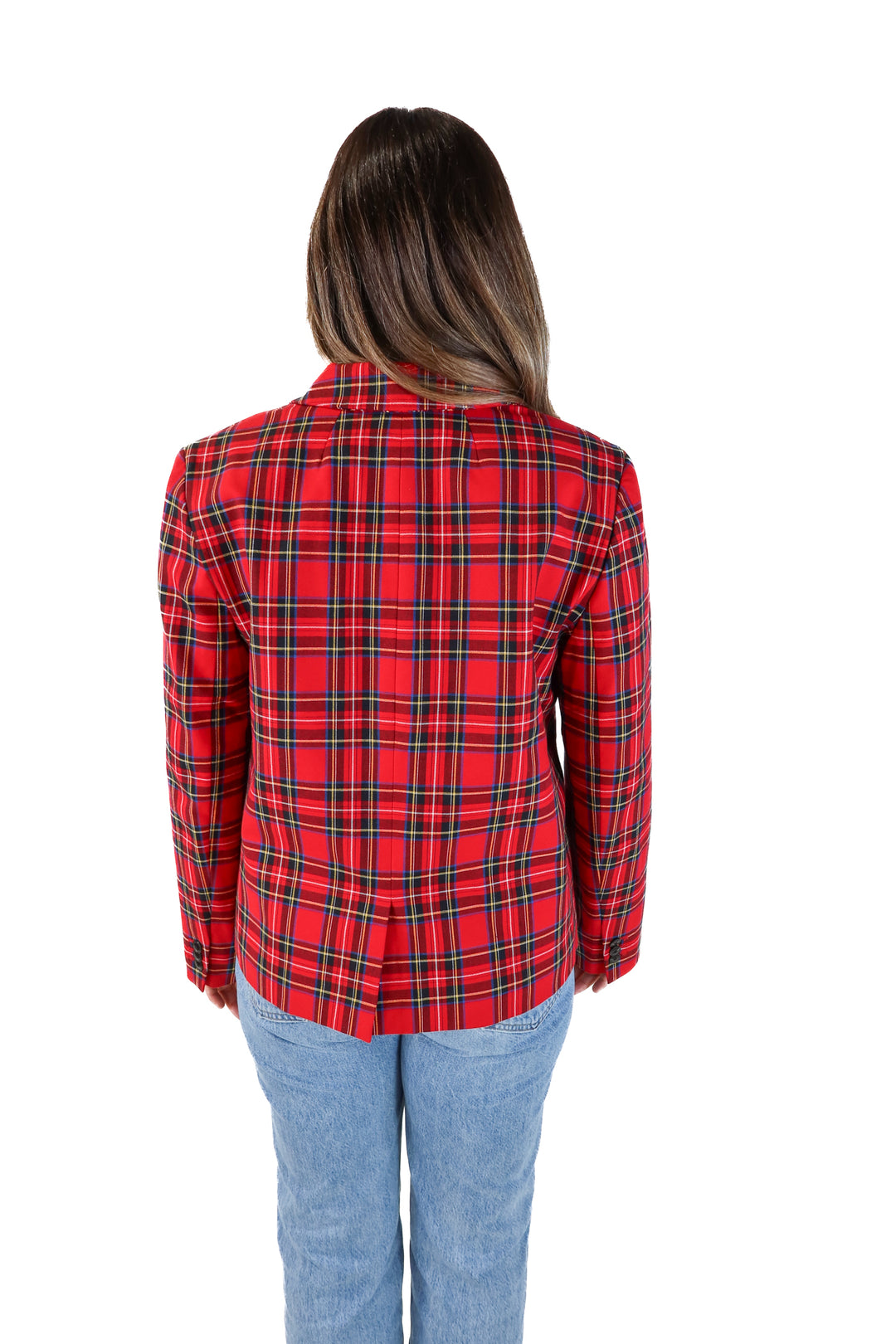 J.crew red multi plaid blazer (12; retail $195)