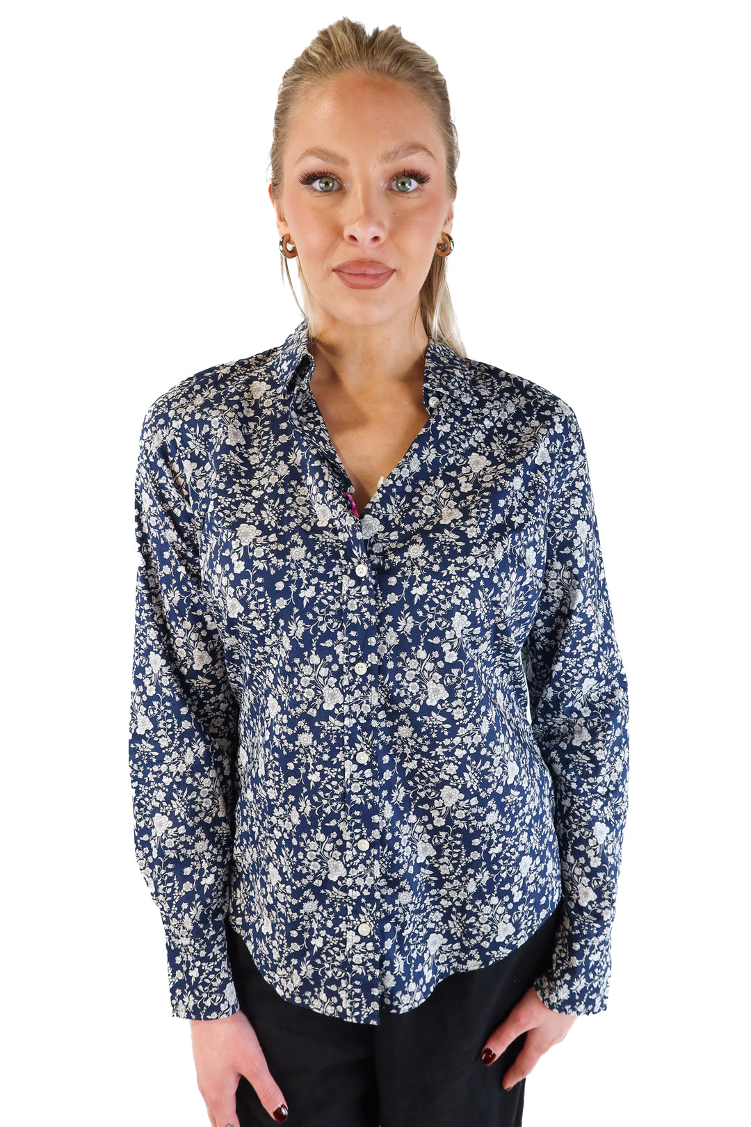 J.crew blue floral button up NWT (6; retails for $98)