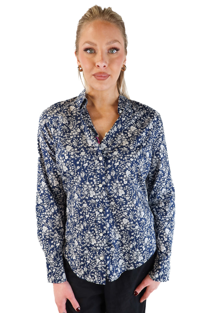 J.crew blue floral button up NWT (6; retails for $98)