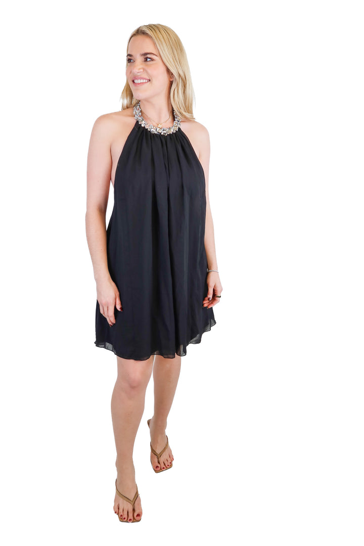 School Rag navy rhinestoned neck mini dress NWT (S; $184)