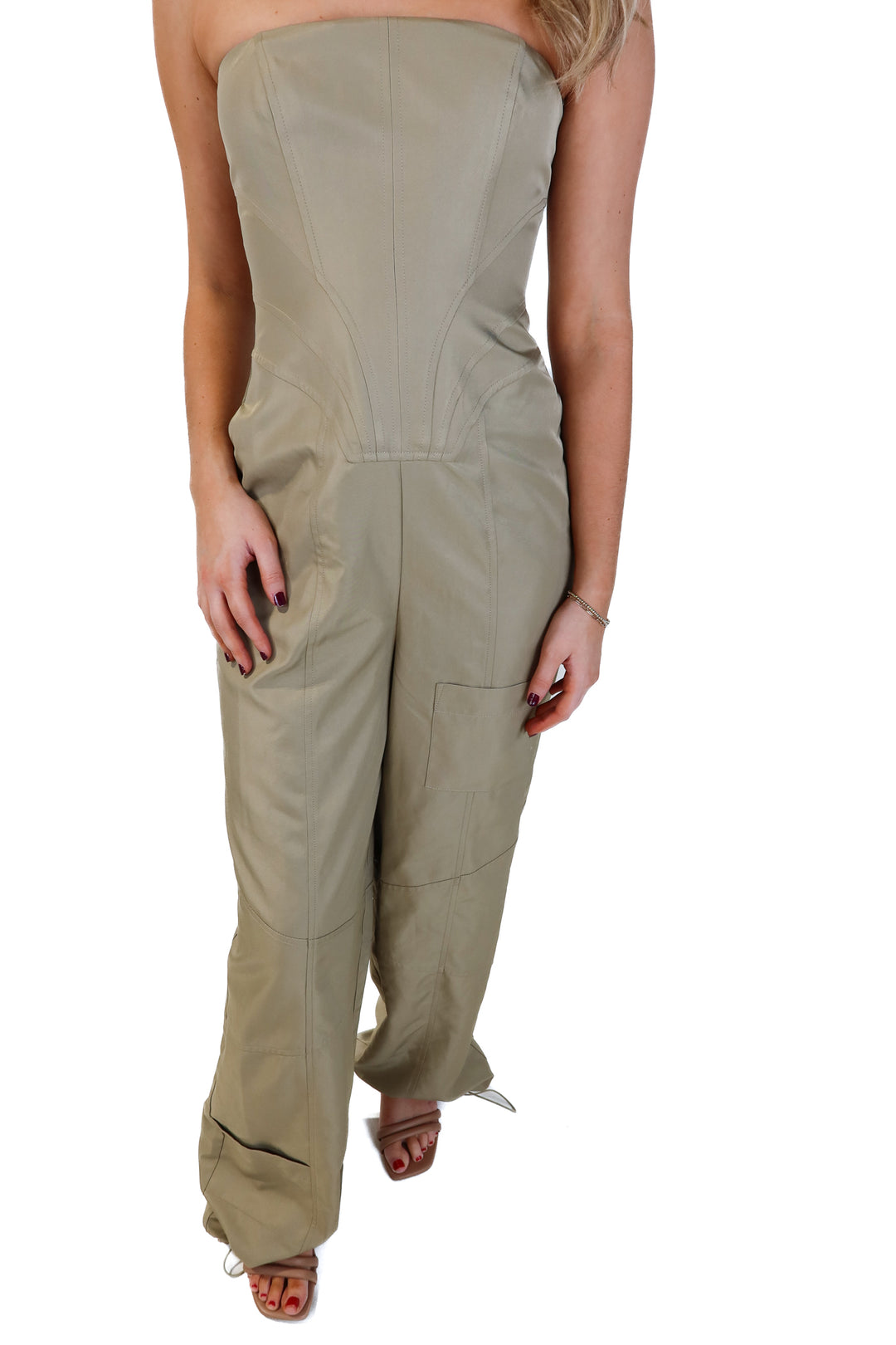 Lovers and friends green strapless jumpsuit NWT (xs; retail $218)