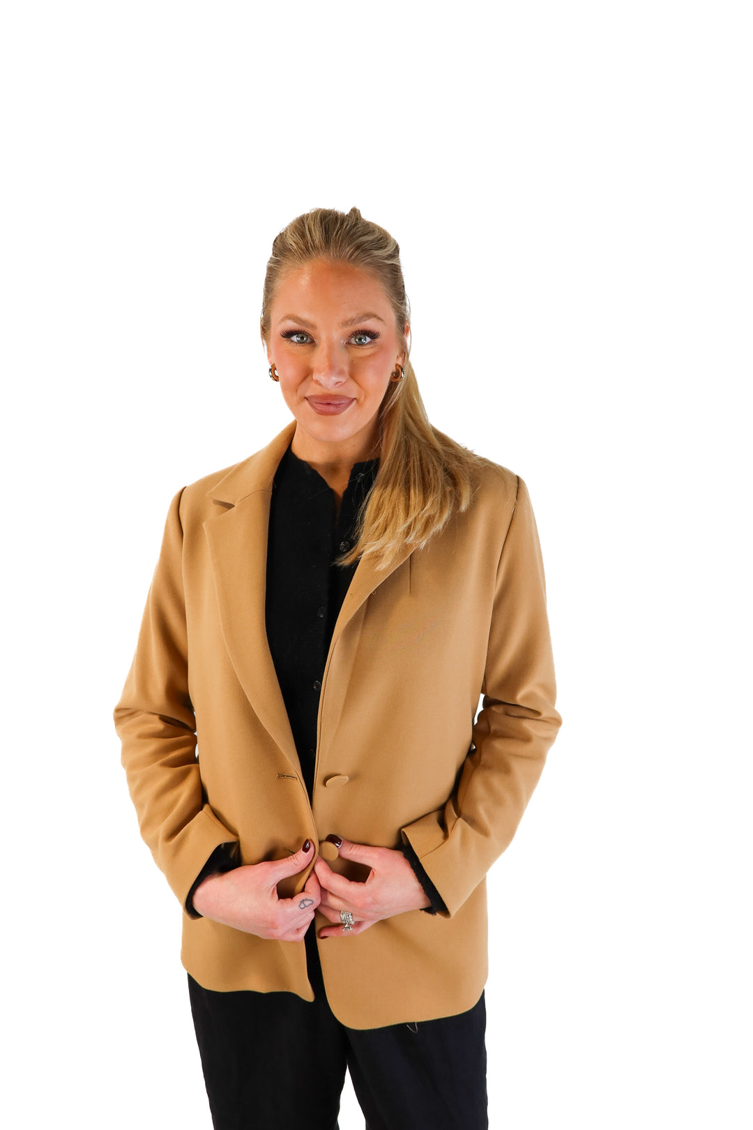 Drew Khaki Felted Blazer (M; retail $490)