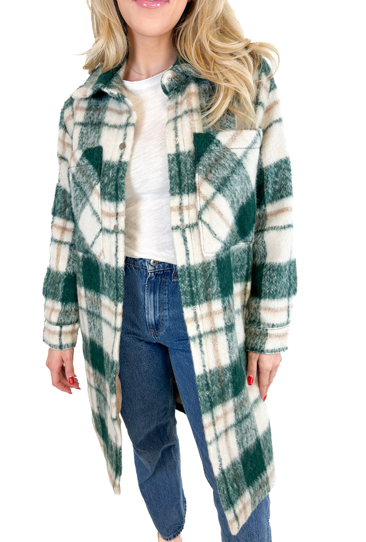 Abercrombie Plaid Coat (XS)