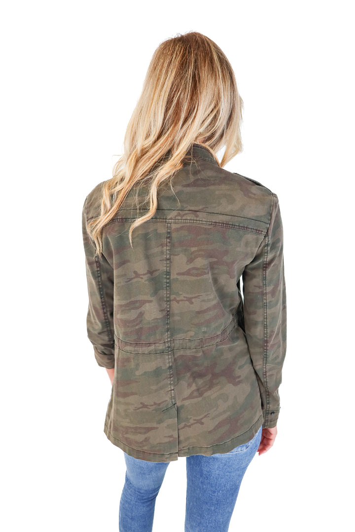 Sanctuary Olive Camo Utility Jacket (XS)