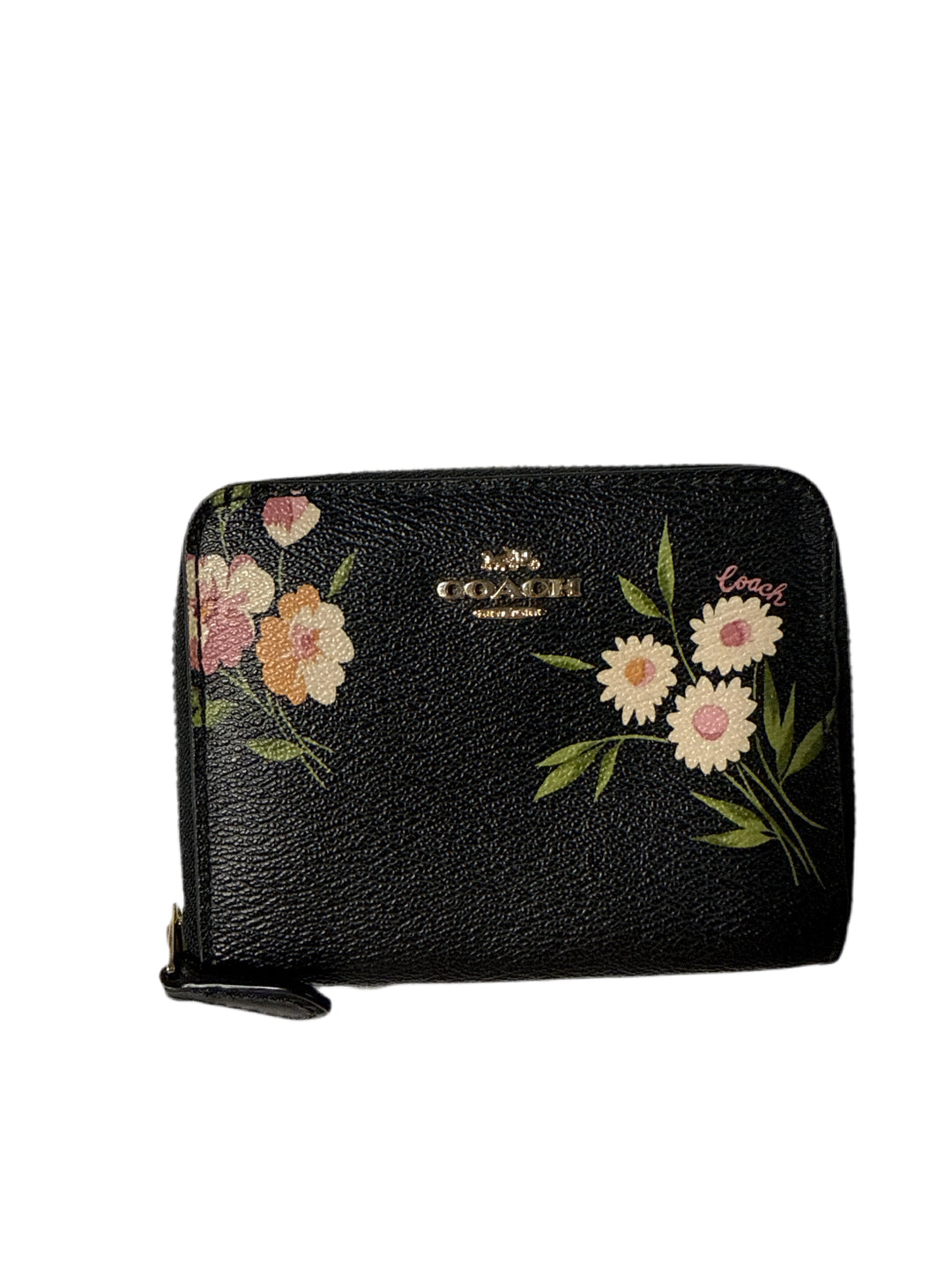 SOLD: Coach Black Floral Wallet (retail $95)