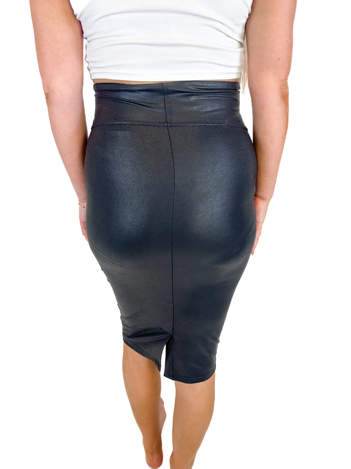 Spanx Faux Leather Pencil Skirt NWT (L)