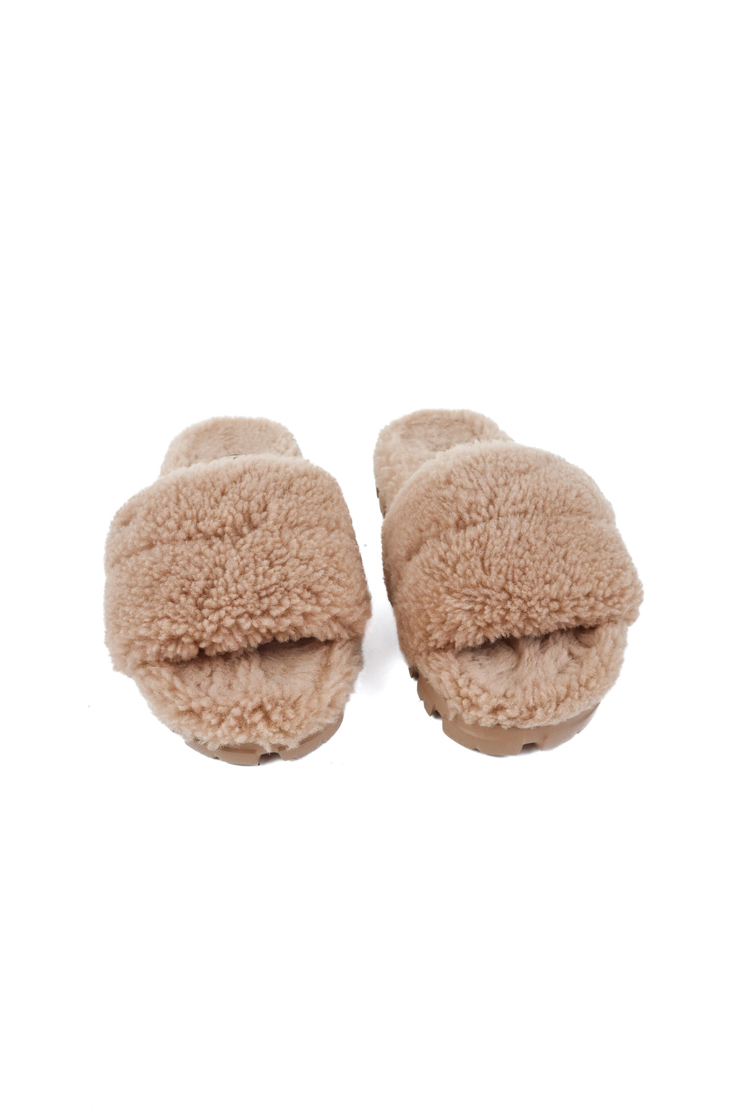 ugg brown slide on shoes (7; retail $140)