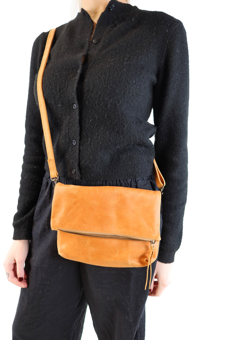 ABLE light brown leather crossbody purse (retails for $150)