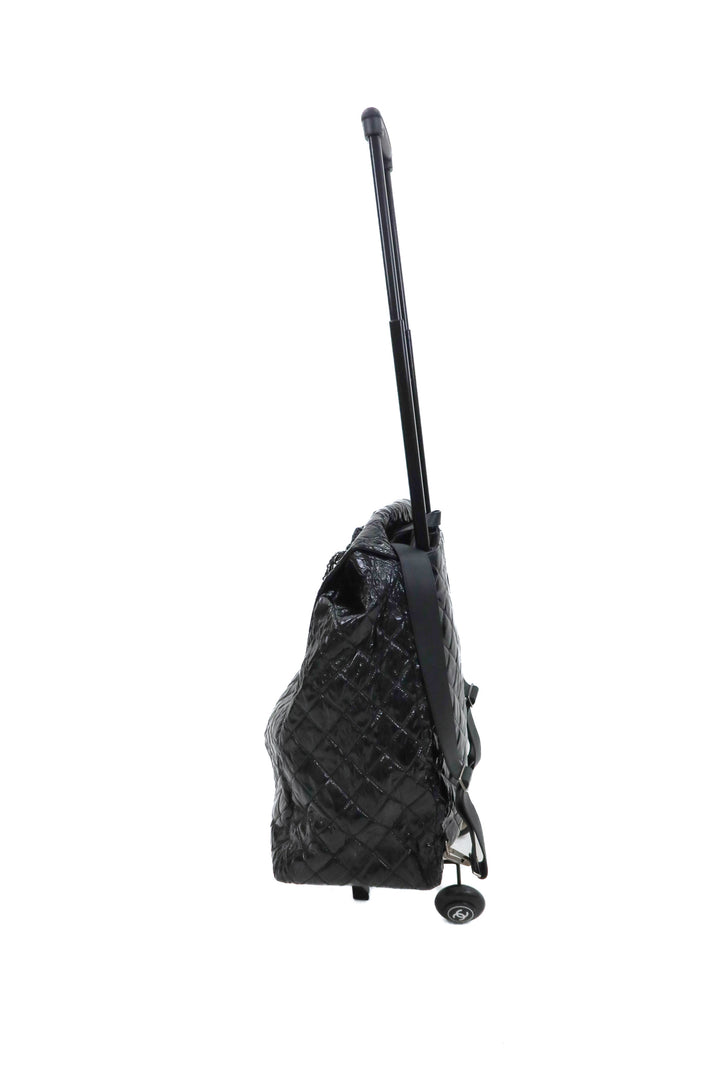 Chanel Patent Quilted Grocery Shopping Trolley Bag