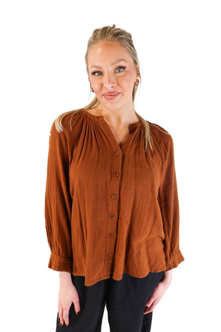 Cleobella Cotton Gauze Blouse (M; retail $158)