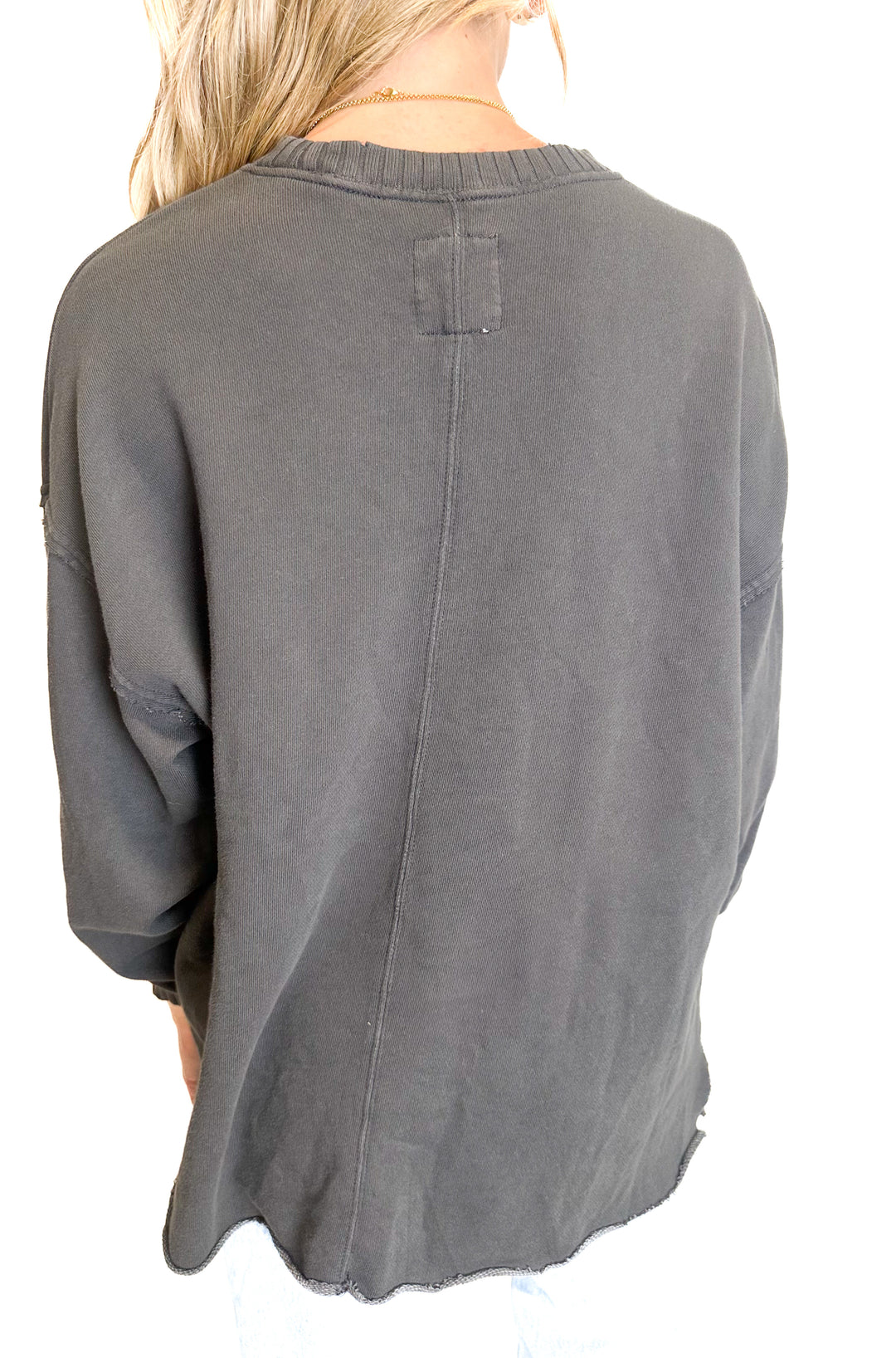 Aerie Raglan Grey Sweatshirt (XXS)
