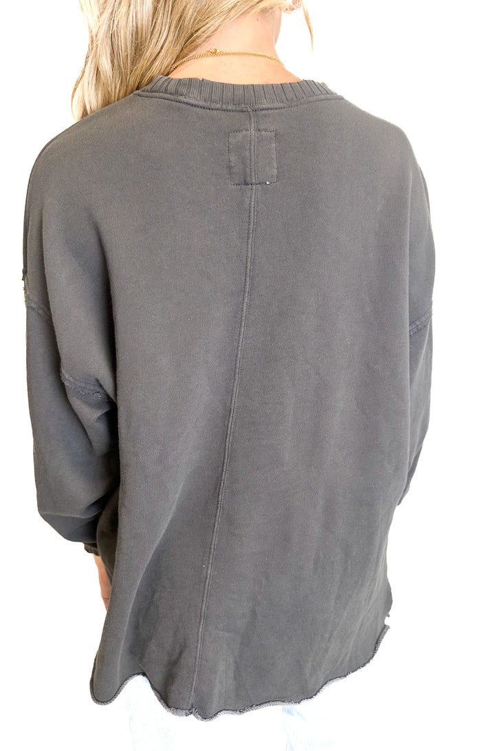 Aerie Raglan Grey Sweatshirt (XXS)