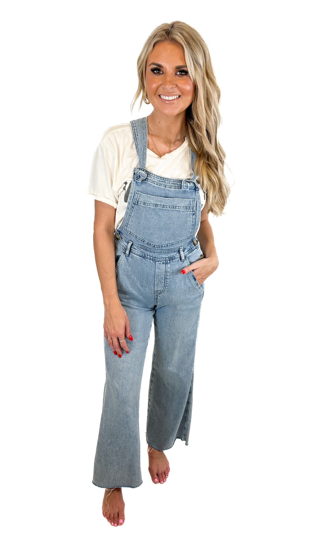 Aerie Lightweight Denim Overalls (XXS)