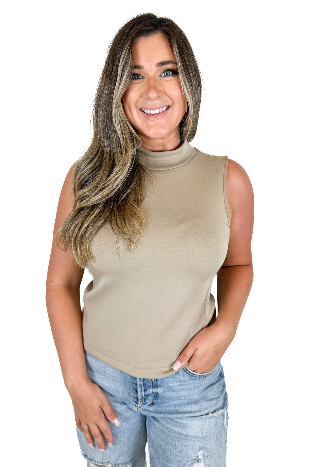 Spanx AirEssentials Mock Neck Top (S)
