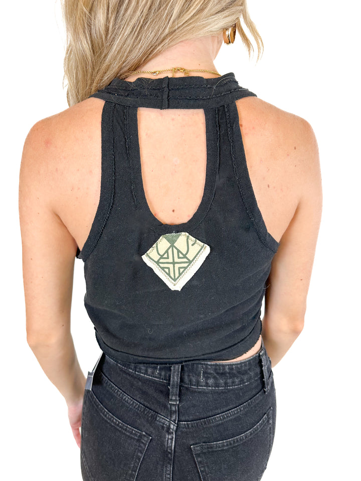 Free People Studded Bird Sleeveless Top (XS)