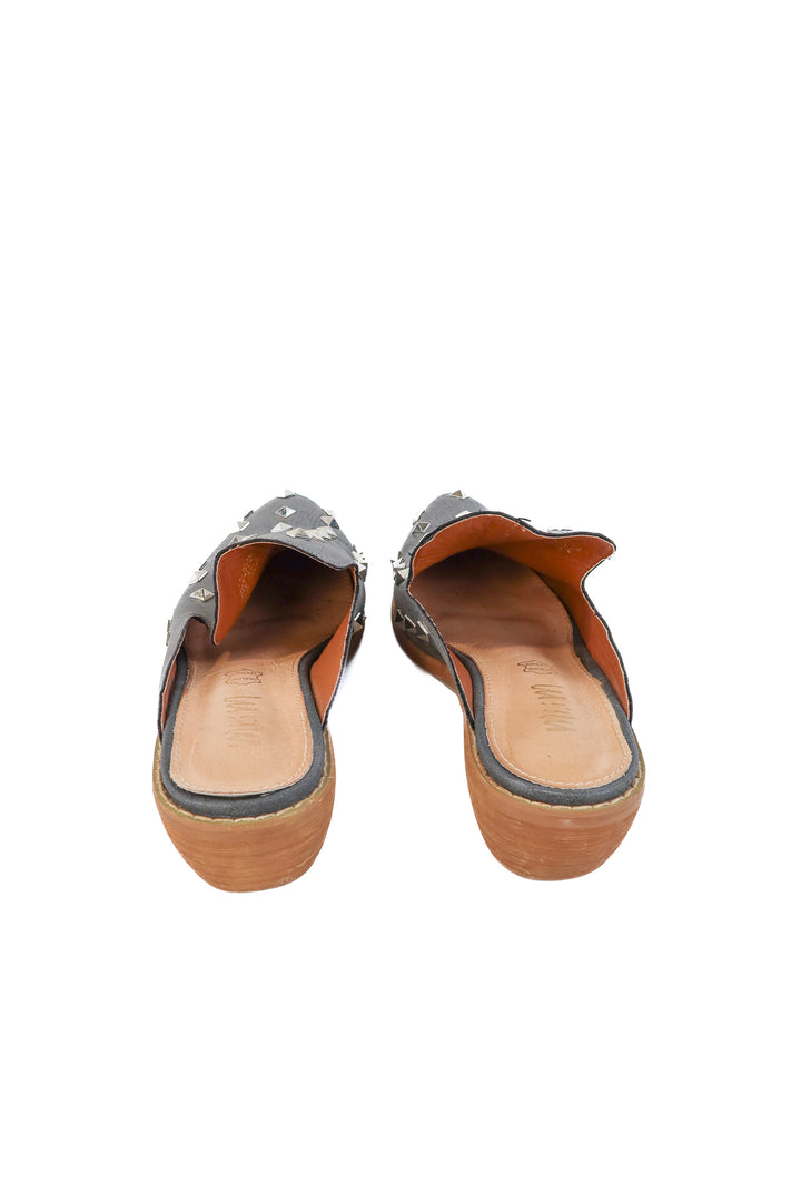 Mi.im grey studded mules (8; retails for $75)