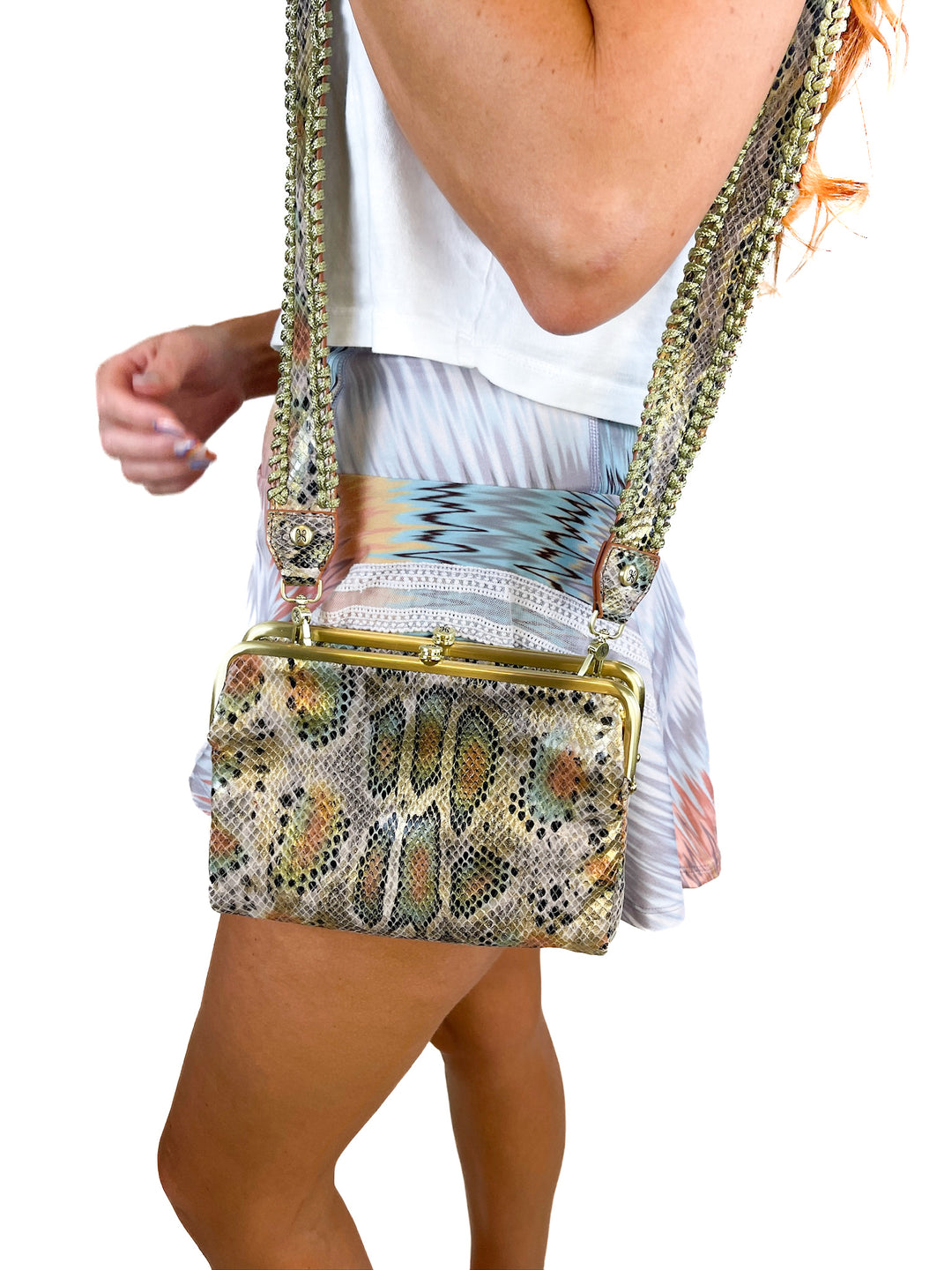Hobo Metallic Snakeskin Purse NWOT (retail; $178)