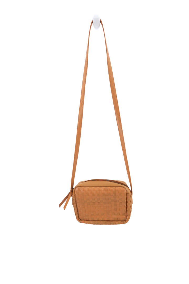 able tan braided crossbody