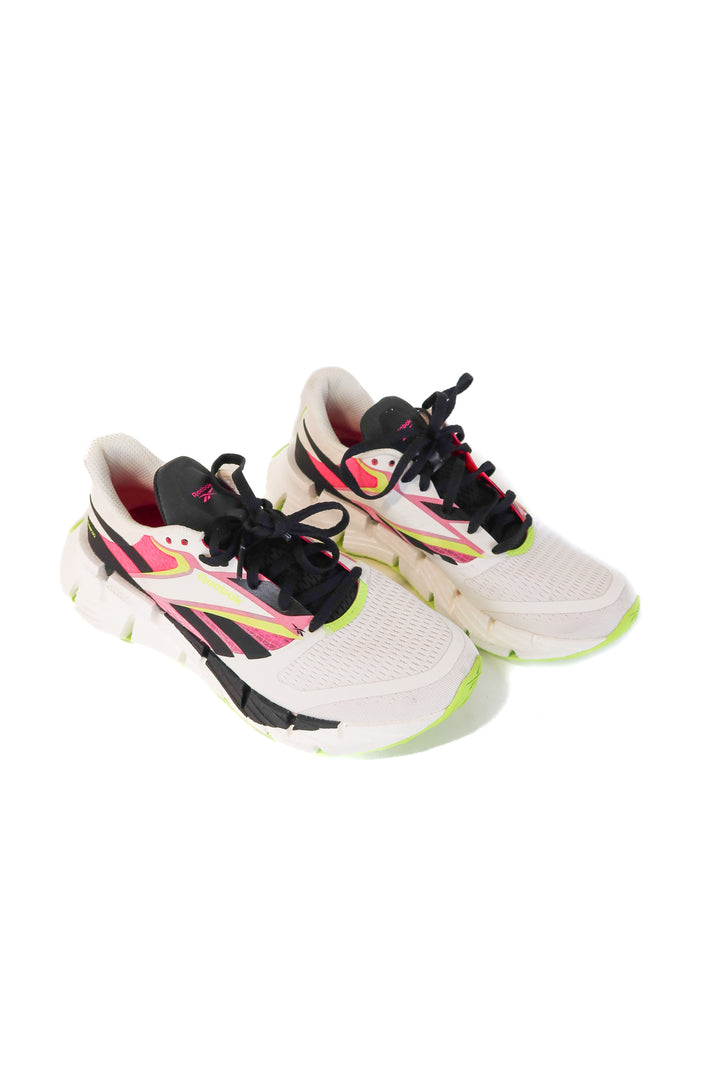 reebok white/pink chunky sneakers (8; retail $85)