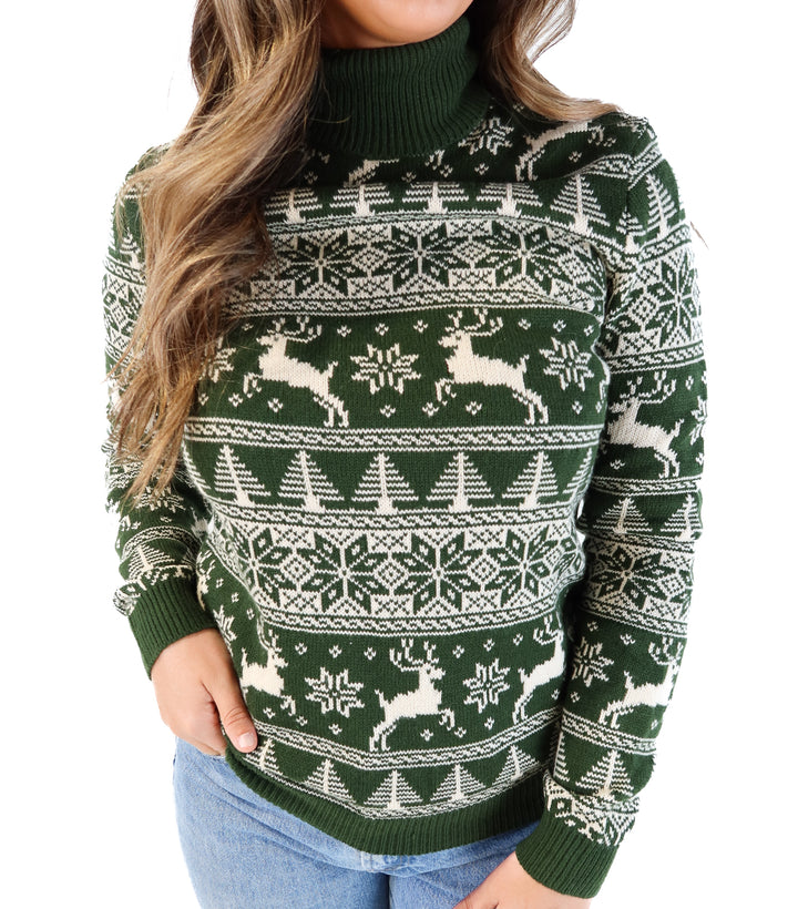 ASOS dark green winter turtleneck sweater (xs)