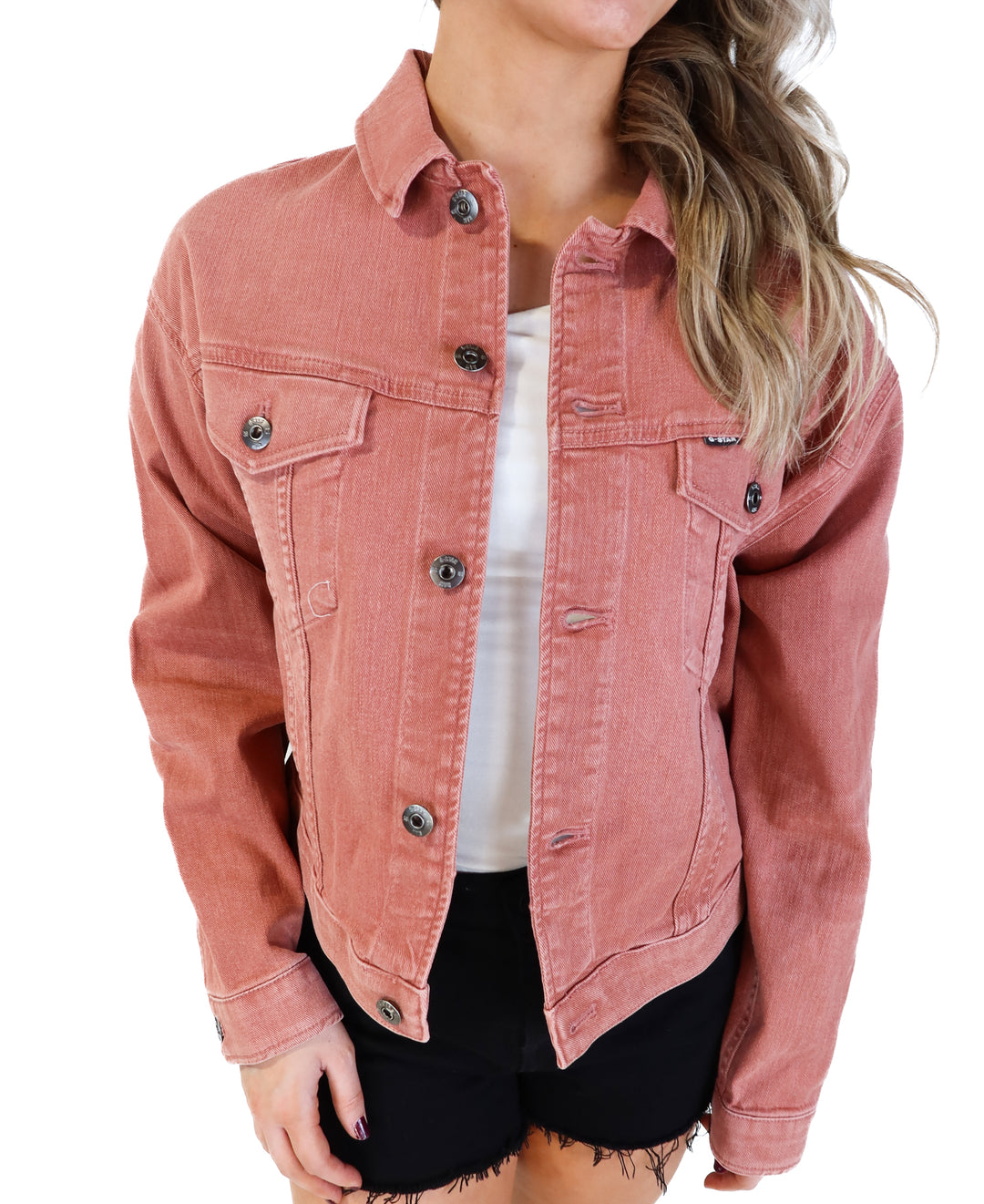 GSTAR RAW pink denim jacket NWT (s)