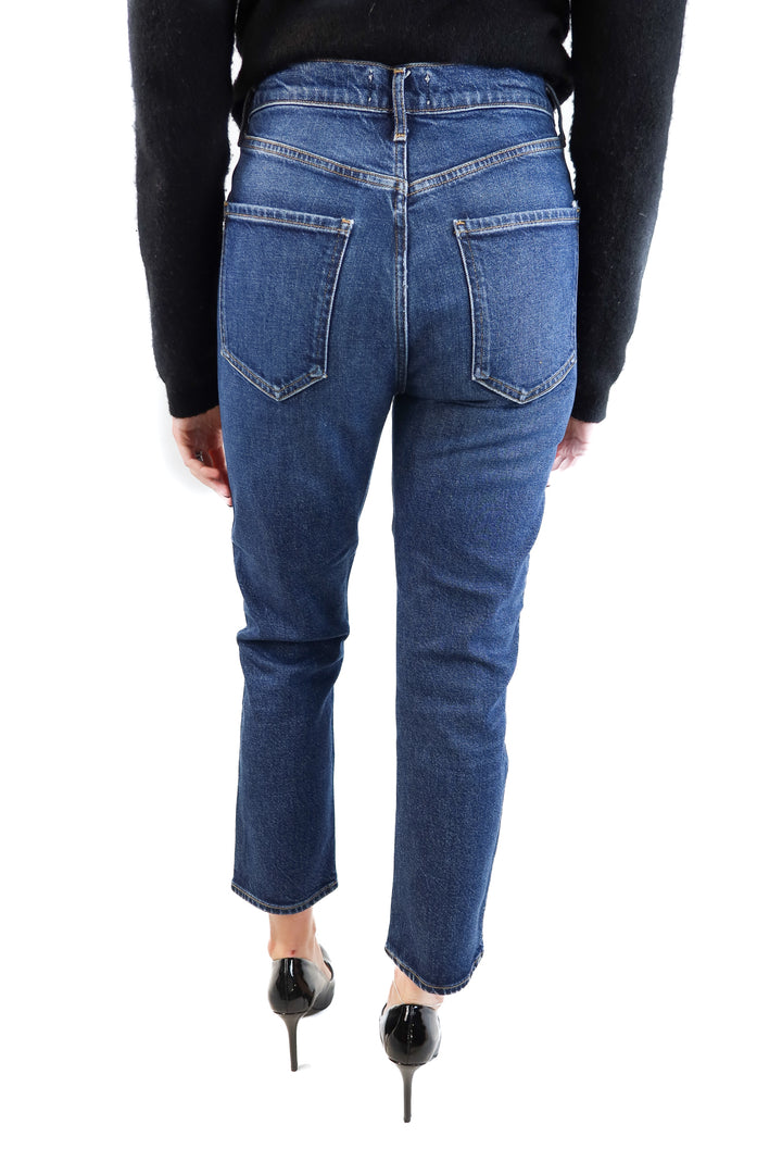 Agolde Riley Crop Dark Wash Jean (27; retail $325)