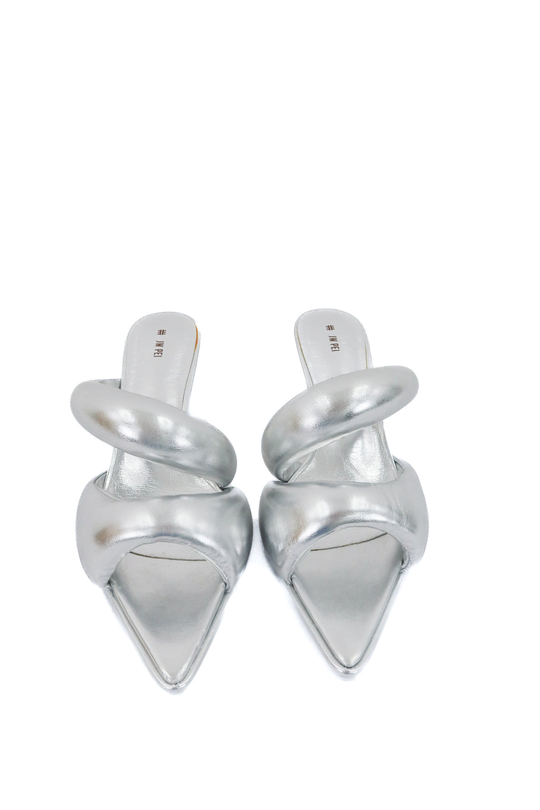 jw pei silver kitten heel (40; retail $119)