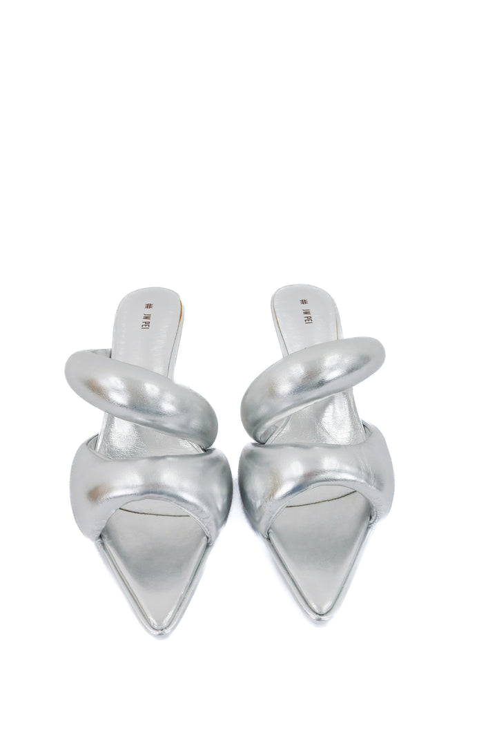 jw pei silver kitten heel (40; retail $119)