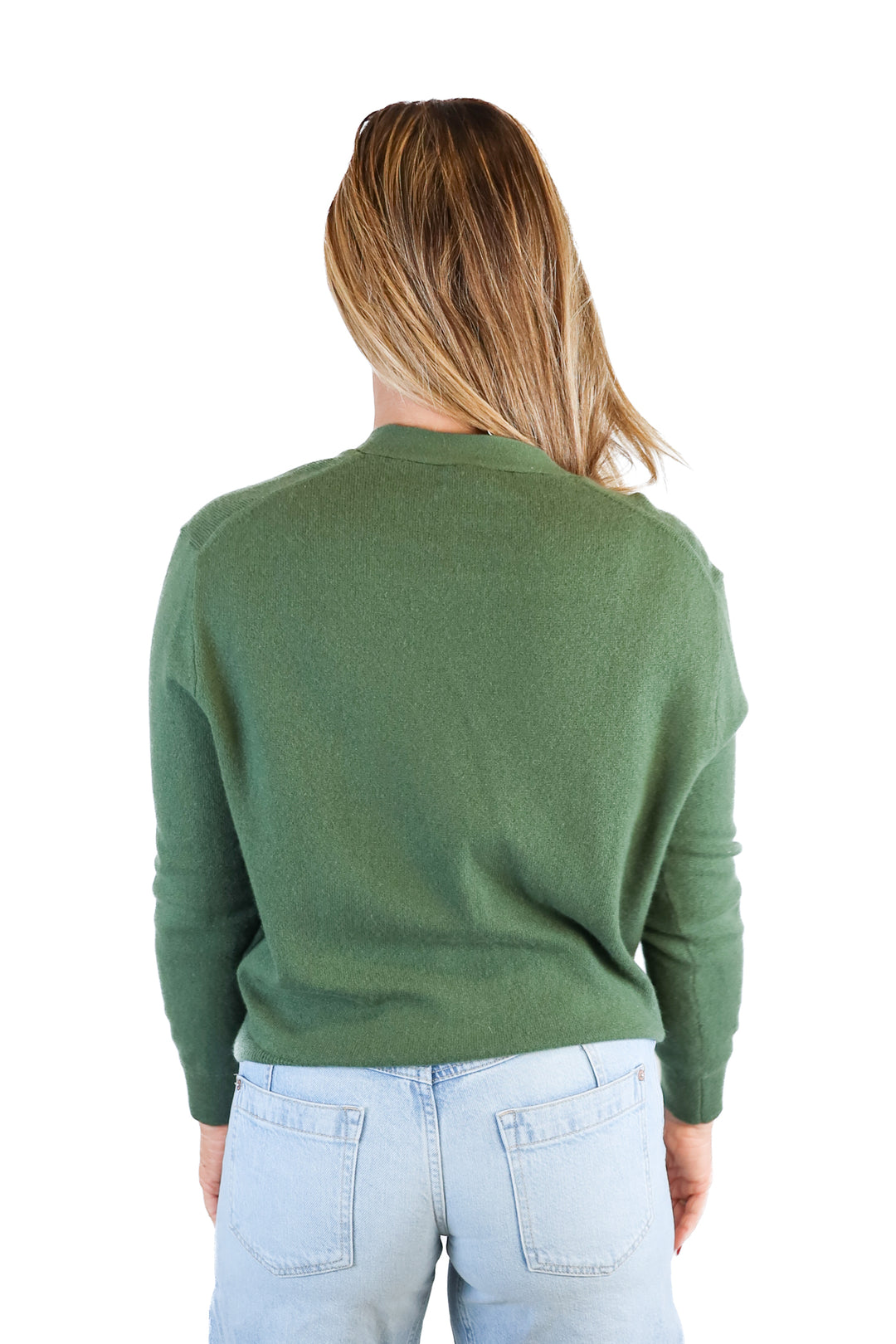 J Crew green knit cardigan (XS; $158)