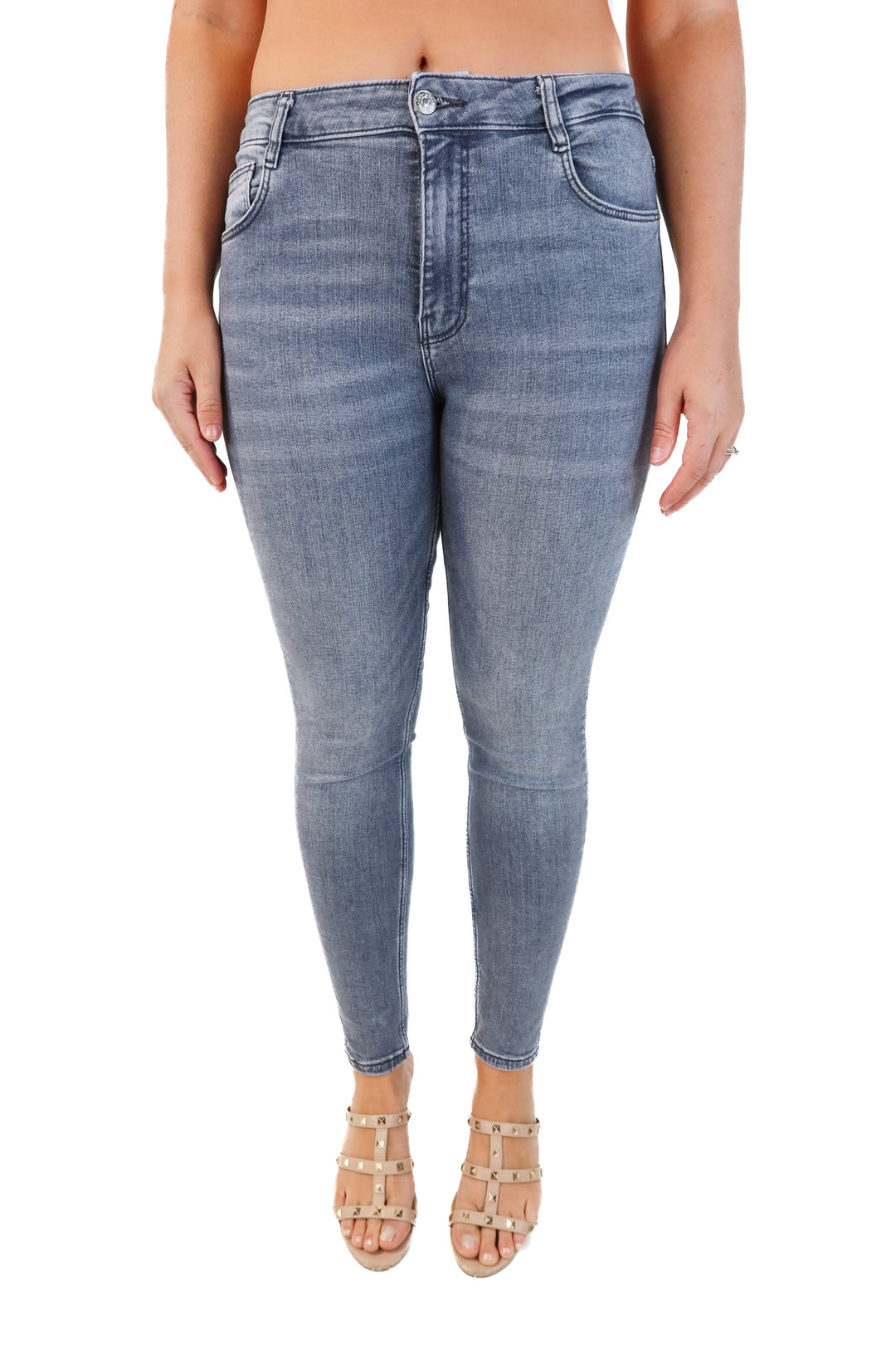 Zara Faded Black Skinny Jeans (10)