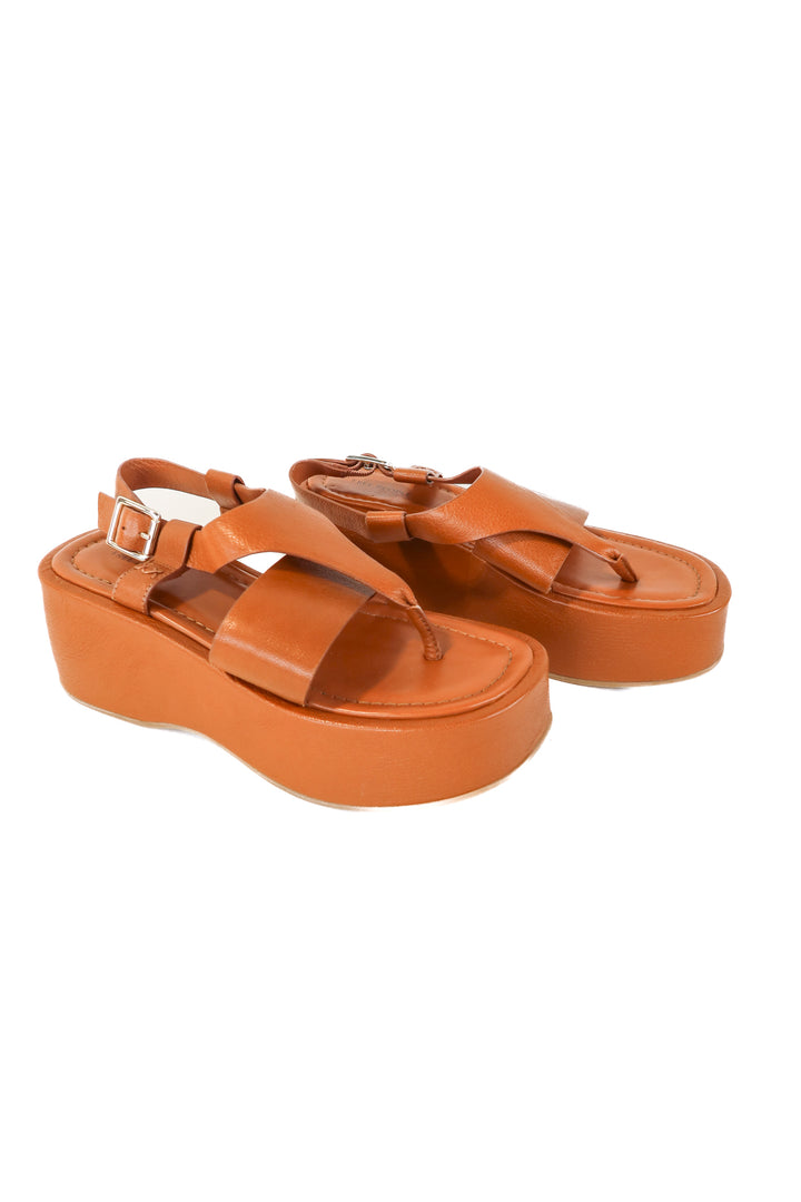 free people brown platform sandals (8.5; retail $128)