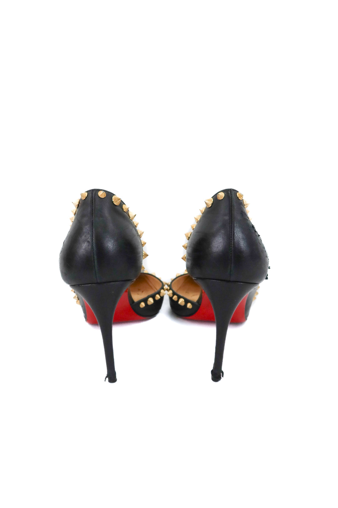 christian louboutin black irishell studded pumps (41/ US10-11; retail $845)