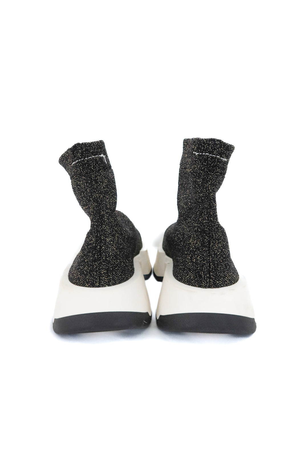 maison margiela black sparkly sock shoes (6; retail $950)