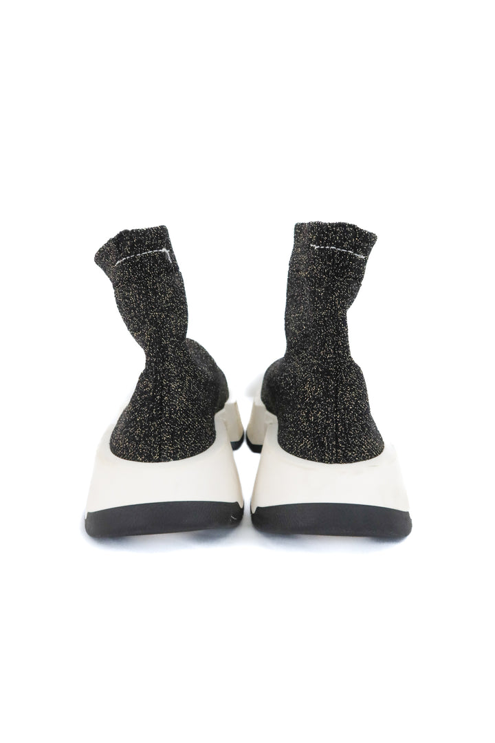 maison margiela black sparkly sock shoes (6; retail $950)