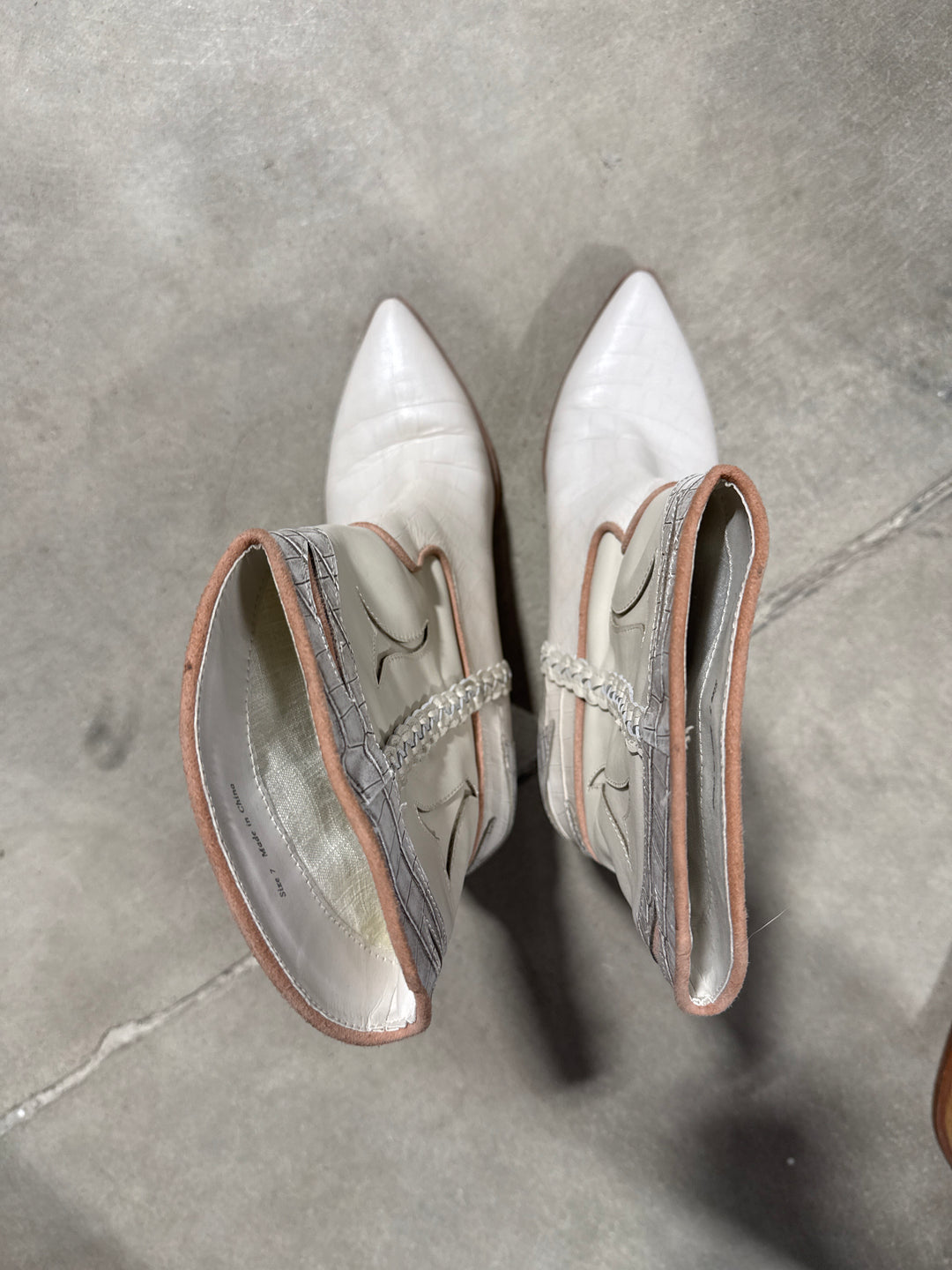 SOLD: Dolce vita neutral cowgirl booties (7; retail $170)