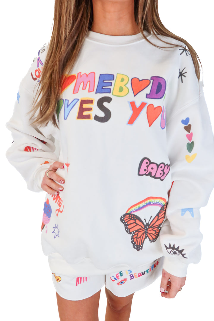 Mayfair Group Somebody Loves You Sweats (S/M; retail $225)