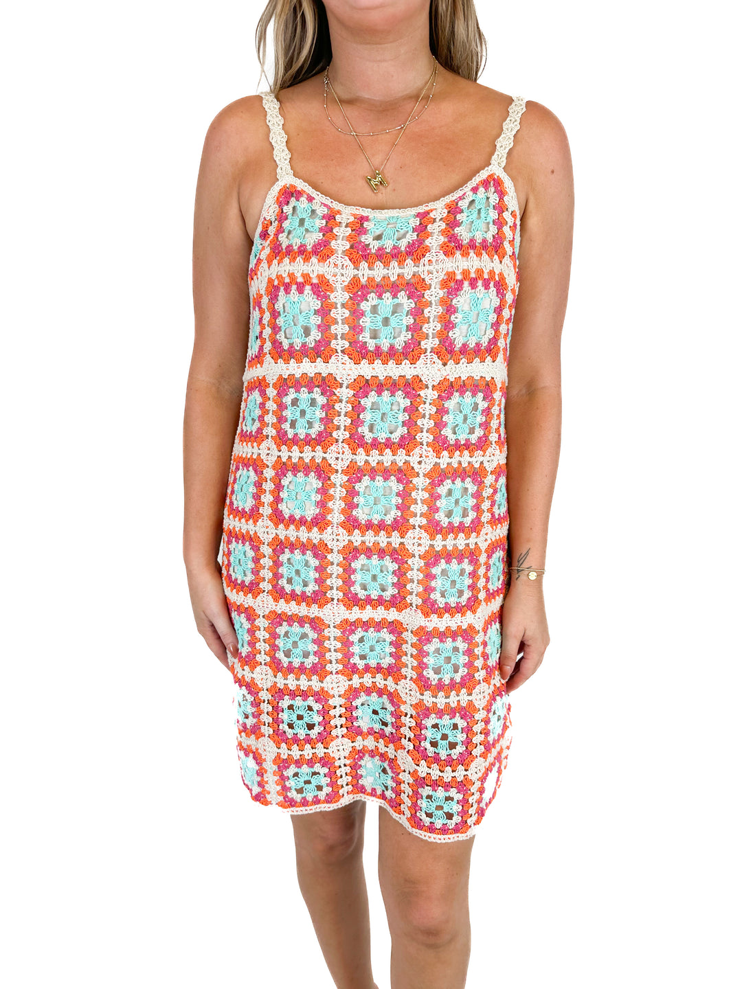 Koko + Mason Crochet Mini Dress (M)