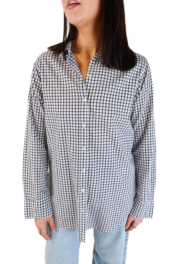 Velvet Cotton Checked Shirt (M)